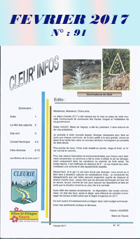 Feuillet d'informations communales de Cleurie
