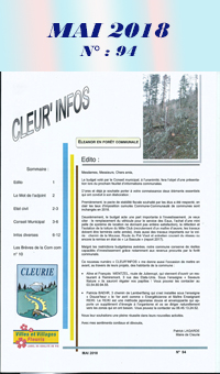 Feuillet d'informations communales de Cleurie