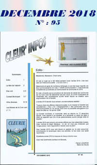 Feuillet d'informations communales de Cleurie