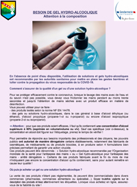 Gel hydro alcoolique
