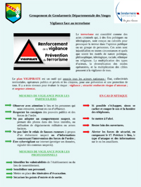 Vigilance face au terrorisme
