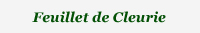 Feuillet de Cleurie