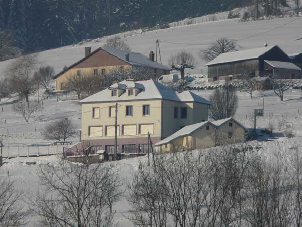 Cleurie sous la neige Mairie de Cleurie sous la neige